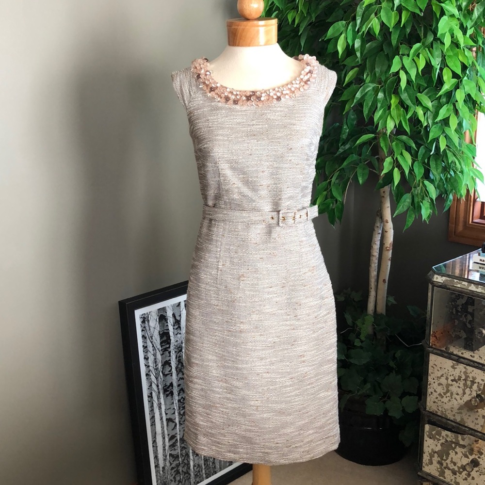 Etcetera beaded neck dress Belt not included